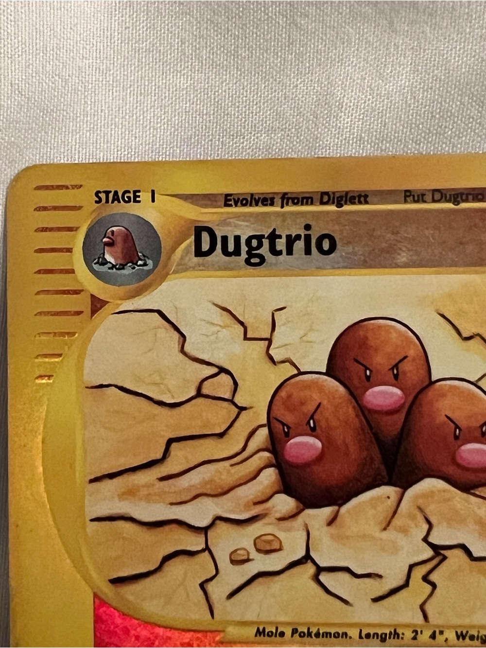 2002 RARE Dugtrio Reverse Holo Pokemon Card Expedition Base 10/165 - Picture 7 of 10